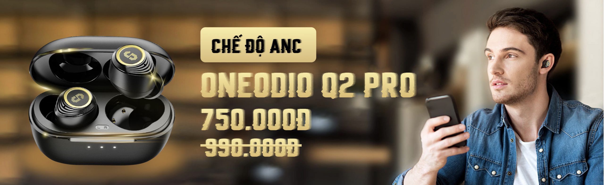 Tai Nghe OneOdio SuperEQ Q2 Pro Chống Ồn Chủ Động ANC Bluetooth 5.2