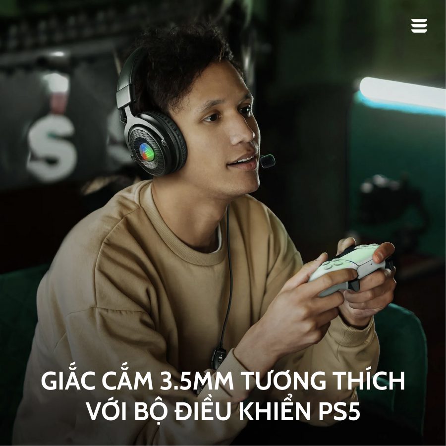 Tai Nghe Gaming EKSA E900 DL Có Dây Và Micro Khử Ồn Dành Cho PC, PS4, PS5