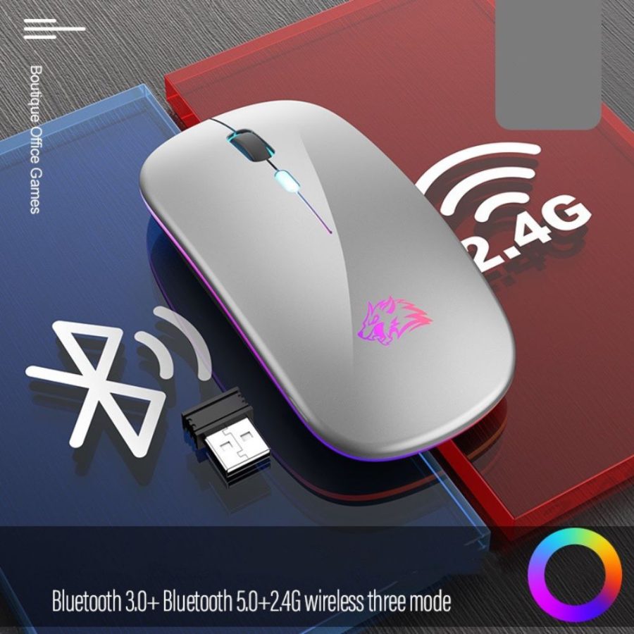 Chuột máy tính không dây Bluetooth X15 màu Bạc