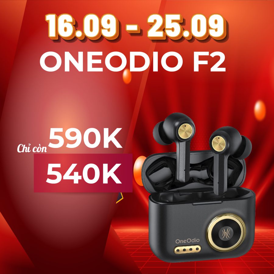 Tai Nghe OneOdio F2 Bluetooth 5.0 Chuẩn Hi-Fi Audio ( Đen )